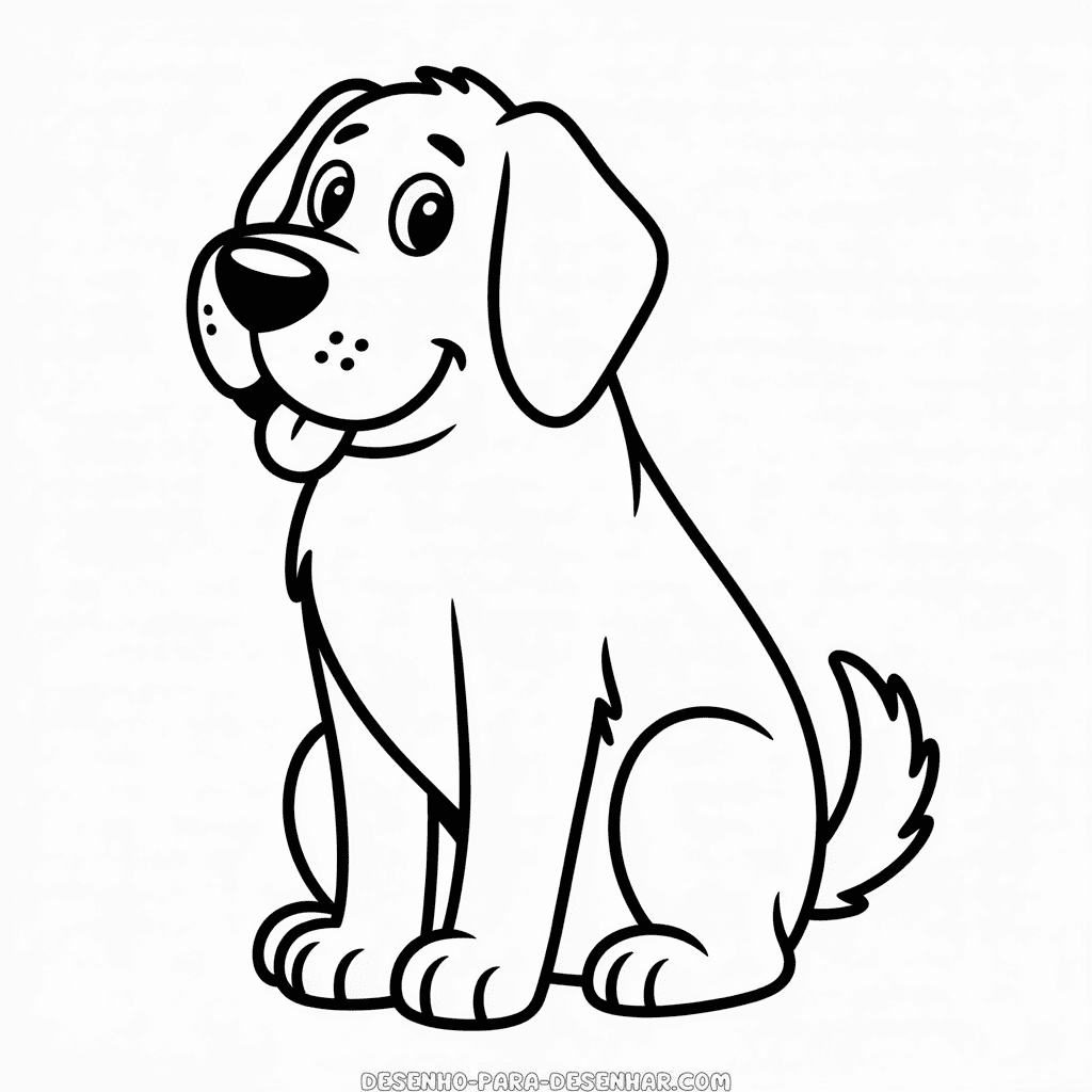 Desenho Fácil do Cachorro Grande