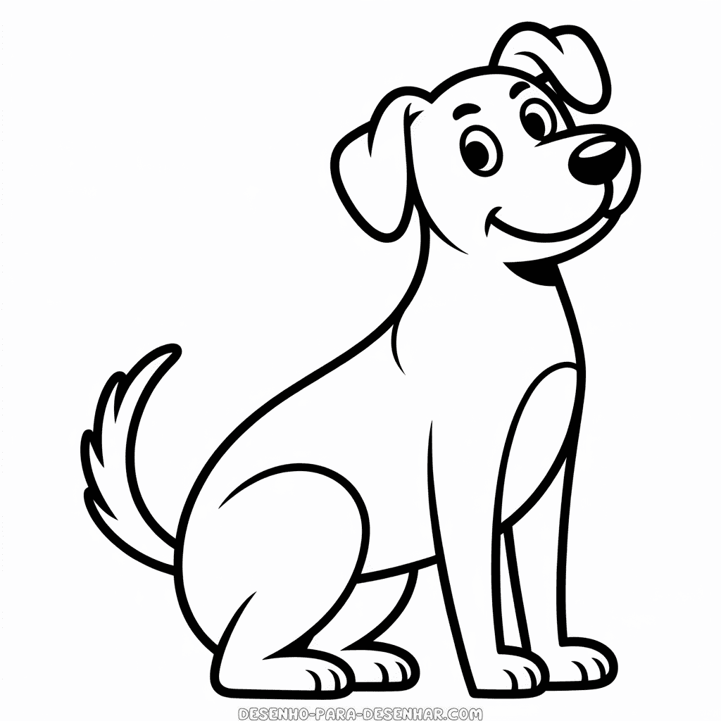 Desenho Fácil do Cachorro Legal