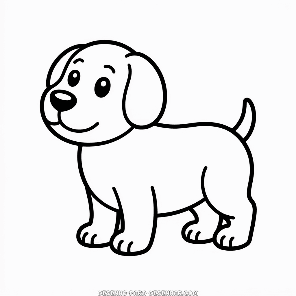 Desenho Fácil do Cão Básico