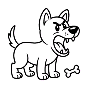 Desenho Fácil do Cão Bravo