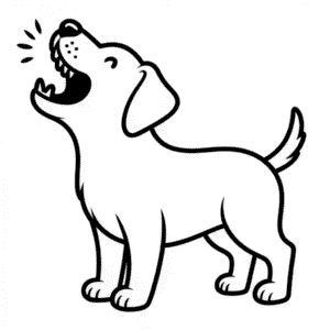 Desenho Fácil do Cão Latindo