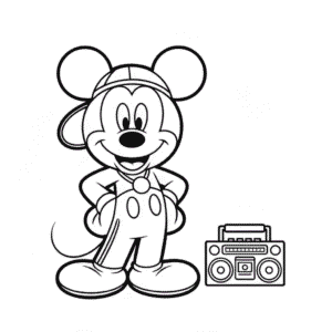 Desenho Fácil do Mickey Gangster