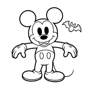 Desenho Fácil do Mickey Mouse Assustador