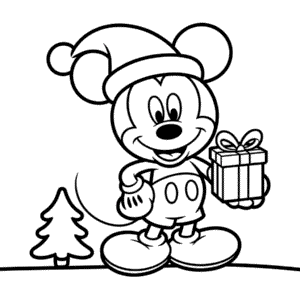 Desenho Fácil do Mickey Natalino