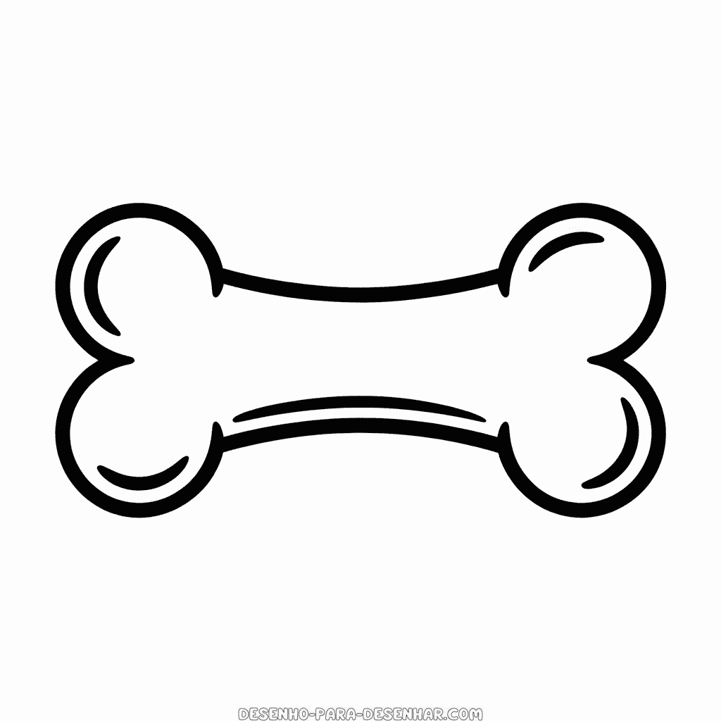 Desenho Fácil do Osso para Cachorro