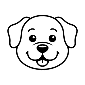 Desenho Fácil do Rosto de Cachorro