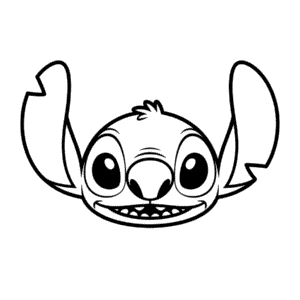 Desenho Fácil do Rosto do Stitch