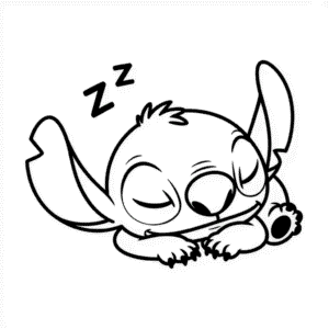 Desenho Fácil do Stitch Dormindo