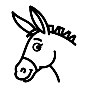 Desenho Fácil da Cabeça de Burro