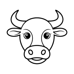 Desenho Fácil da Cabeça de Touro