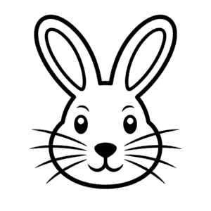 Desenho Fácil da Cabeça do Coelho