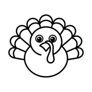 Desenho Fácil da Cabeça do Peru