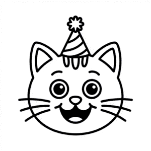 Desenho Fácil da Cara de Gato em Desenho Animado