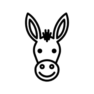 Desenho Fácil da Cara do Burro