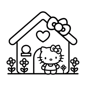Desenho Fácil da Casa da Hello Kitty