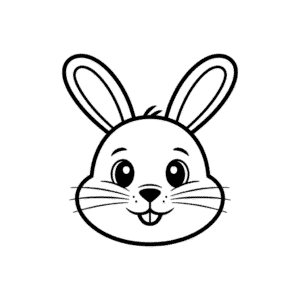 Desenho Fácil da Face do Coelho