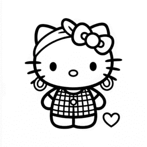 Desenho Fácil da Hello Kitty Chola