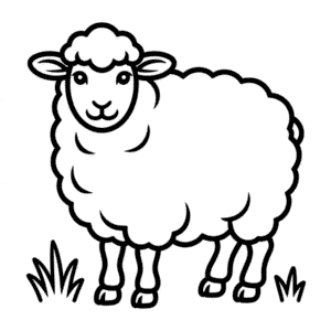 Desenho Fácil da Ovelha Dorset