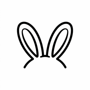 Desenho Fácil das Orelhas de Coelho