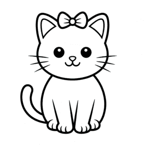 Desenho Fácil de Gato Adorável