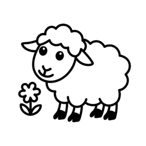 Desenho Fácil de Ovelha para Crianças Pequenas