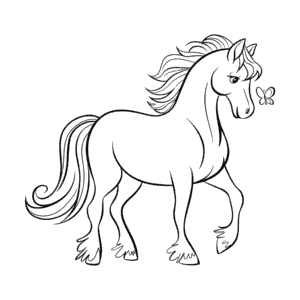 Desenho Fácil de um Cavalo Bonito