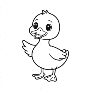 Desenho Fácil de um Patinho Fofo