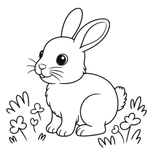 Desenho Fácil de um Pequeno Coelho