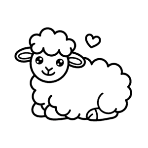 Desenho Fácil de uma Ovelha Fofa