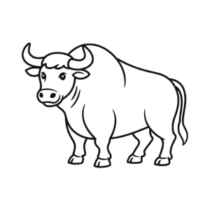 Desenho Fácil do Animal Touro