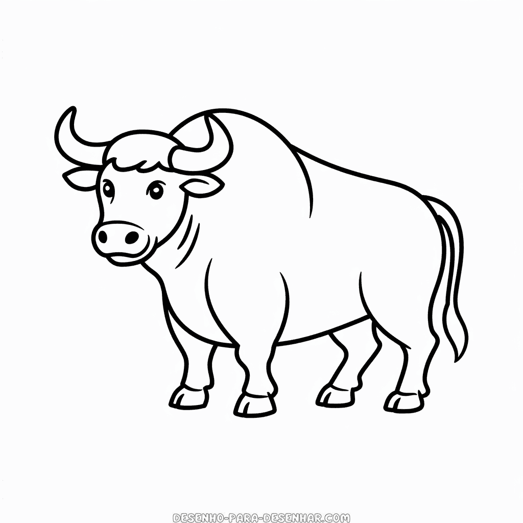 Desenho Fácil do Animal Touro