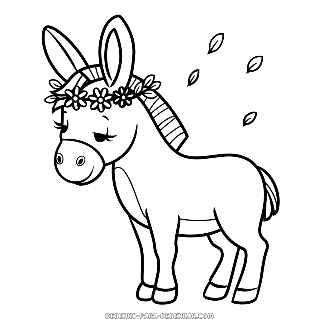 Desenho Fácil do Belo Burro