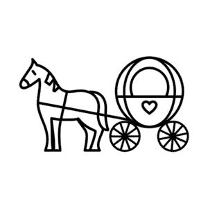Desenho Fácil do Cavalo e da Carruagem