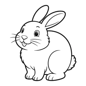 Desenho Fácil do Coelho Feliz