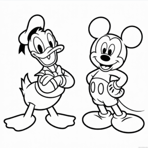 Desenho Fácil do Donald Duck e Mickey Mouse