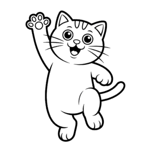 Desenho Fácil do Gato Animado