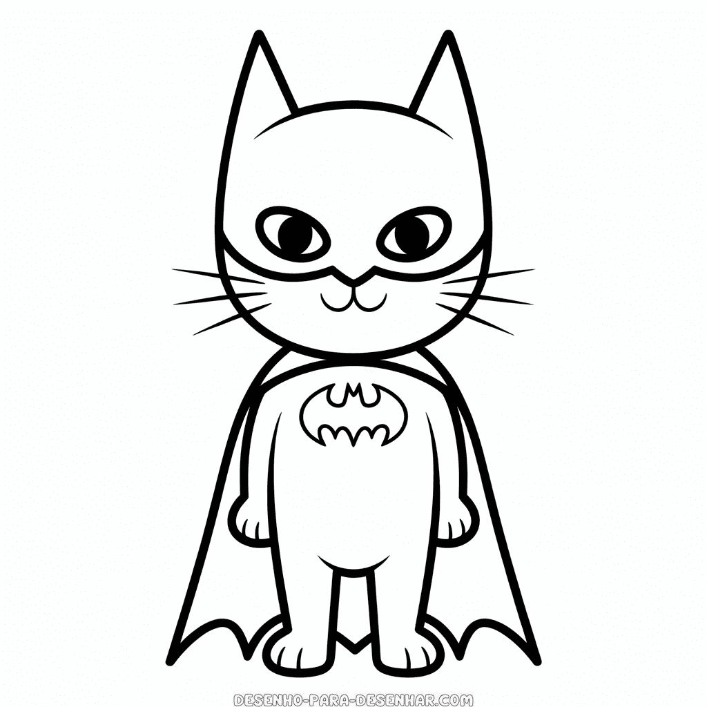 Desenho Fácil do Gato Batman