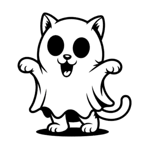 Desenho Fácil do Gato de Desenho Animado de Terror