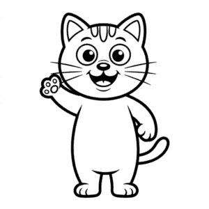 Desenho Fácil do Gato de Desenho Animado