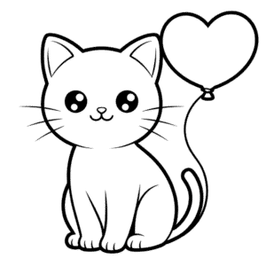 Desenho Fácil do Gato Kawaii de Anime