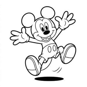 Desenho Fácil do Mickey em Estilo Cartoon
