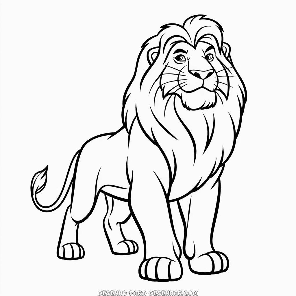 Desenho Fácil do Mufasa de O Rei Leão