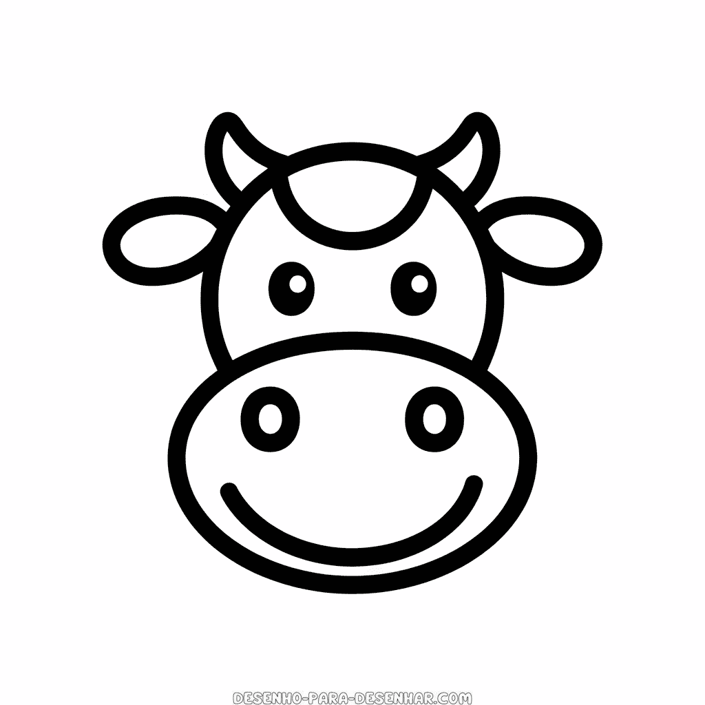 Desenho Fácil do Nariz de Vaca