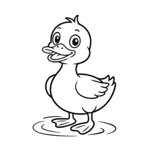 Desenho Fácil do Pato de Desenho Animado