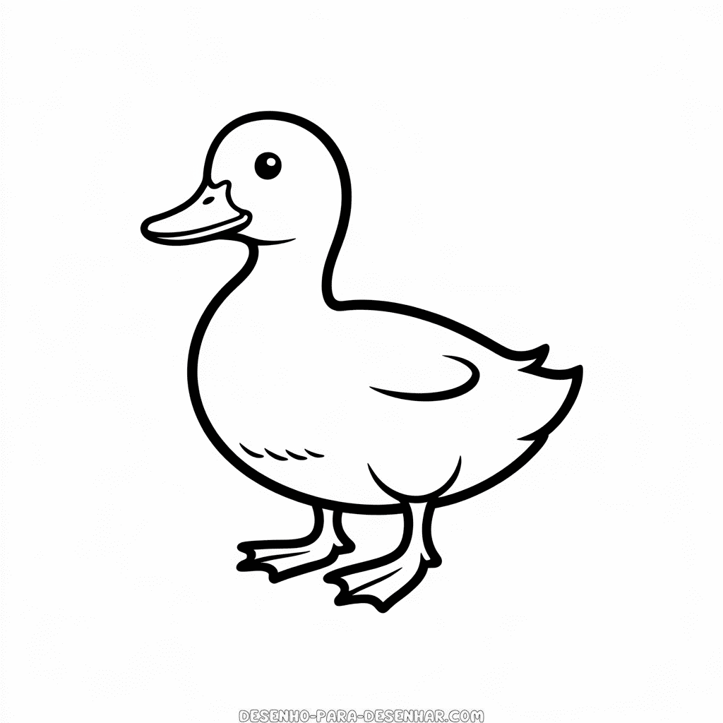 Desenho Fácil do Pato