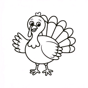 Desenho Fácil do Peru Feliz