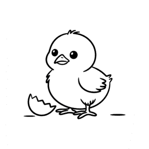 Desenho Fácil do Pintinho Fofo