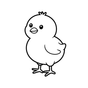 Desenho Fácil do Pintinho