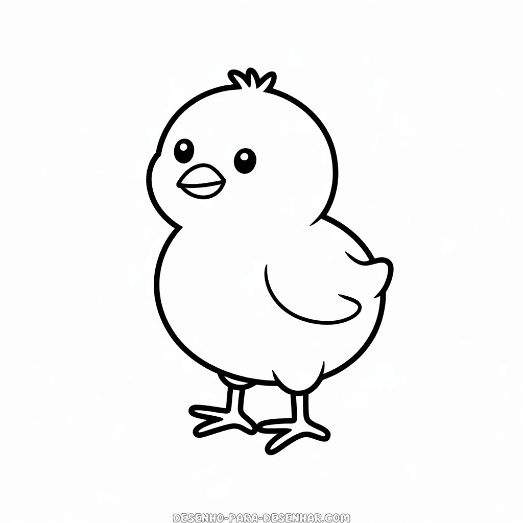 Desenho Fácil do Pintinho