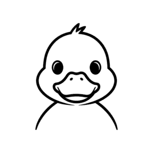 Desenho Fácil do Rosto de Pato